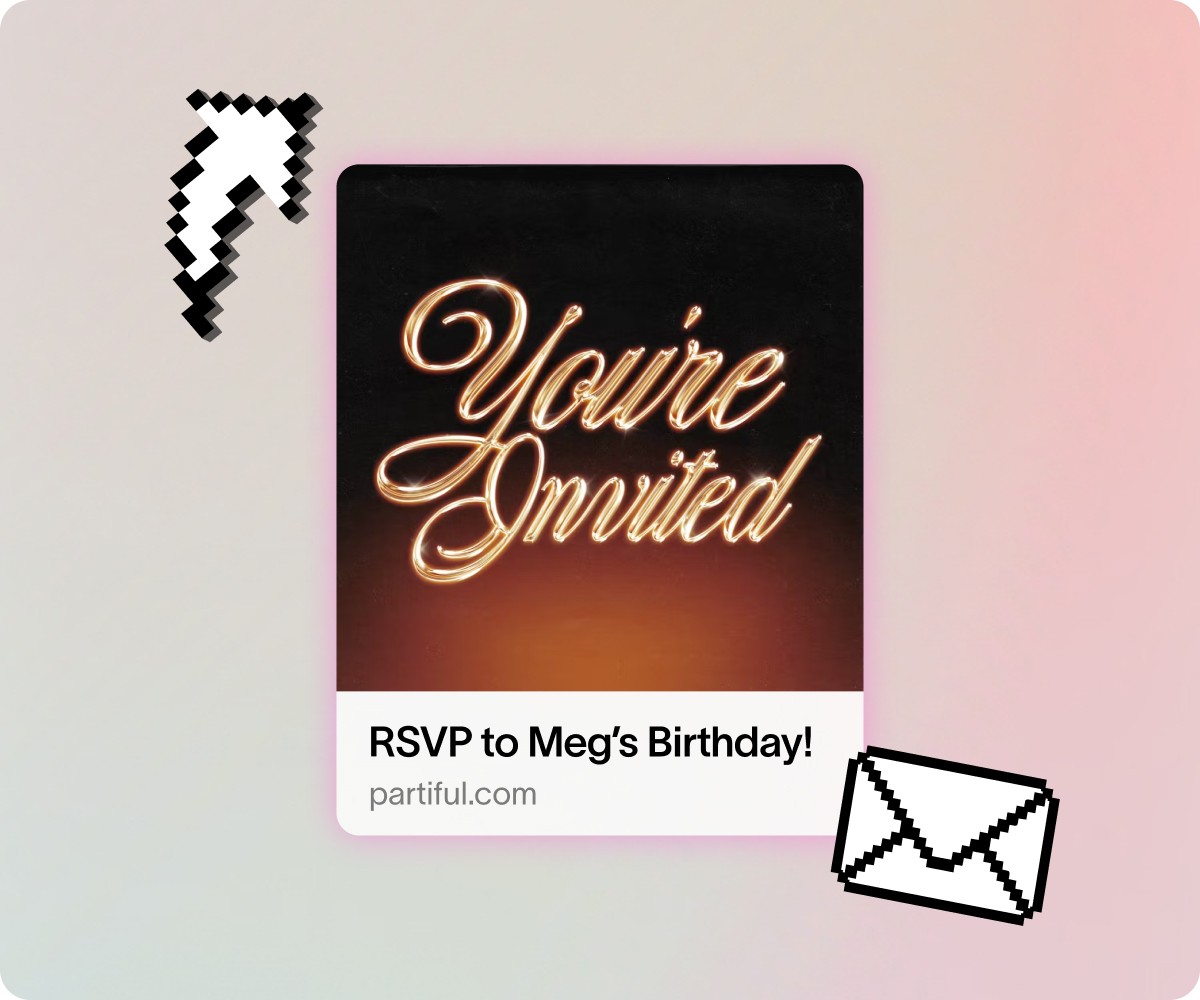 Simple party RSVP link that can be shared with friends