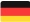 The flag of Germany featuring three horizontal stripes: black, red, and gold from top to bottom.