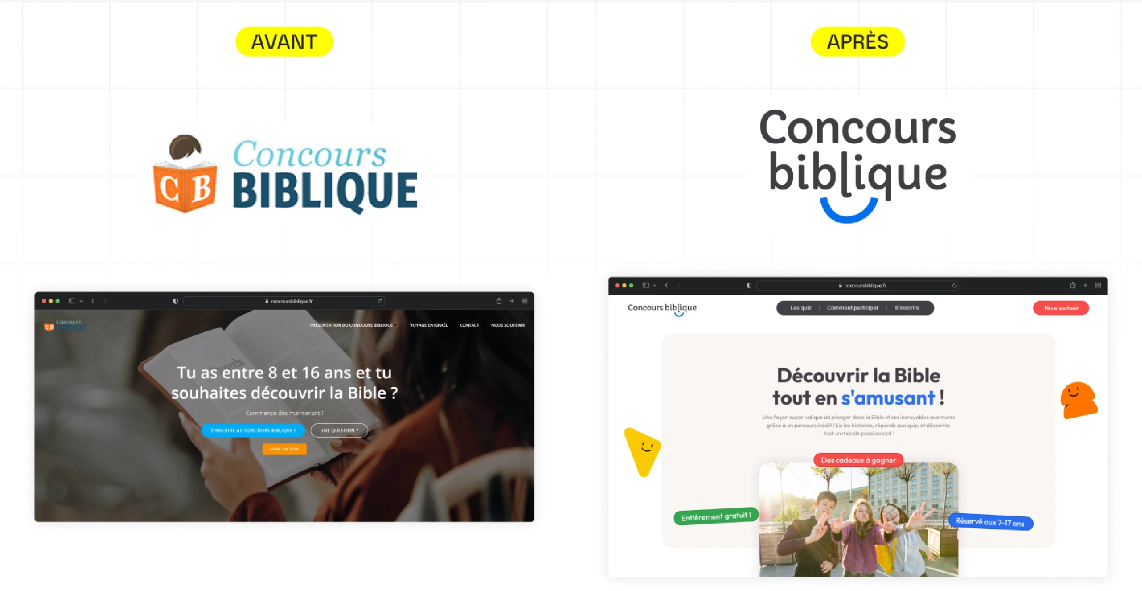 Avant après concours biblique