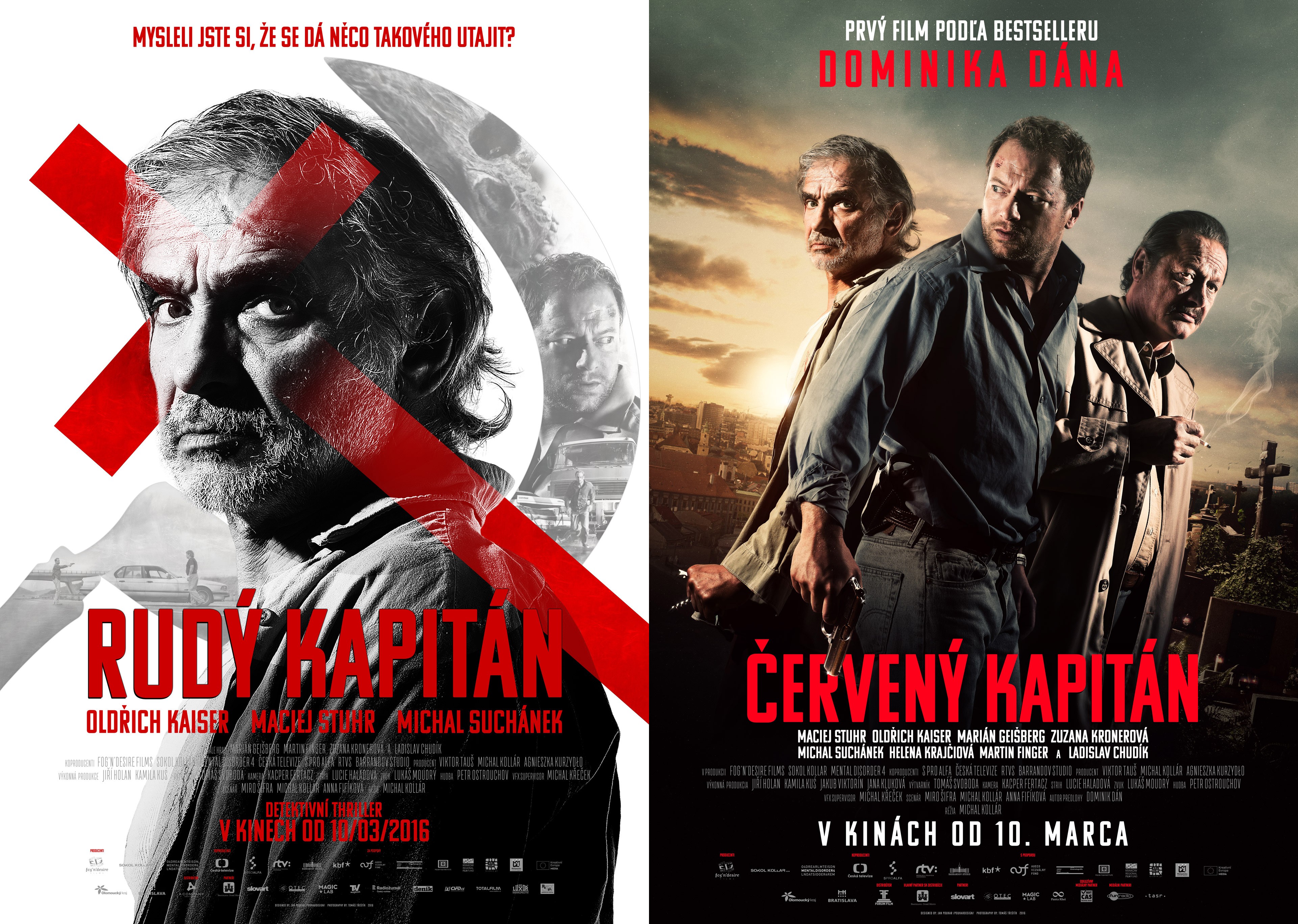 Visual Identity for noir thriller The Red Captain (Rudý kapitán). Created by Poukar Design.