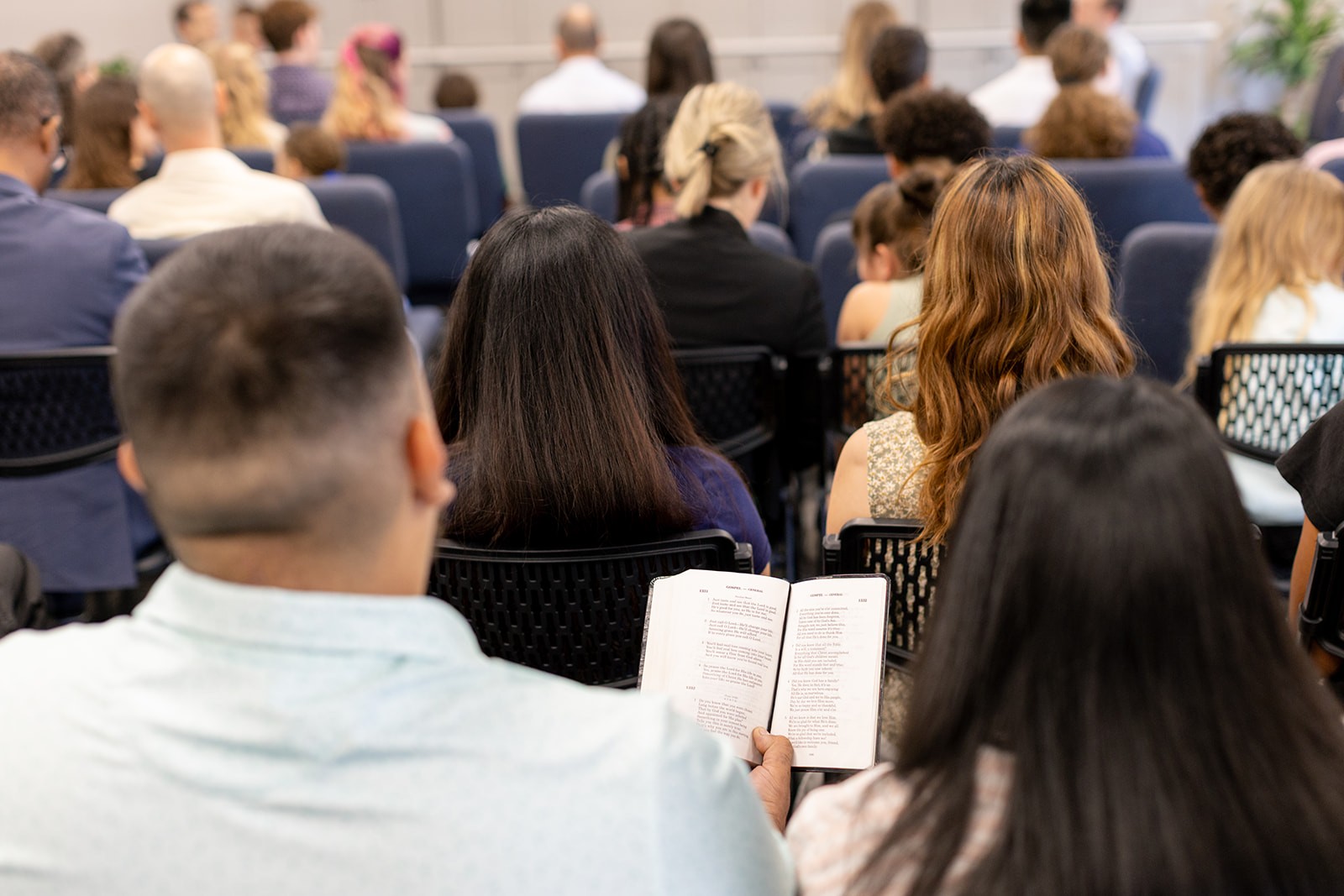 Sunday meeting at the church in College Station