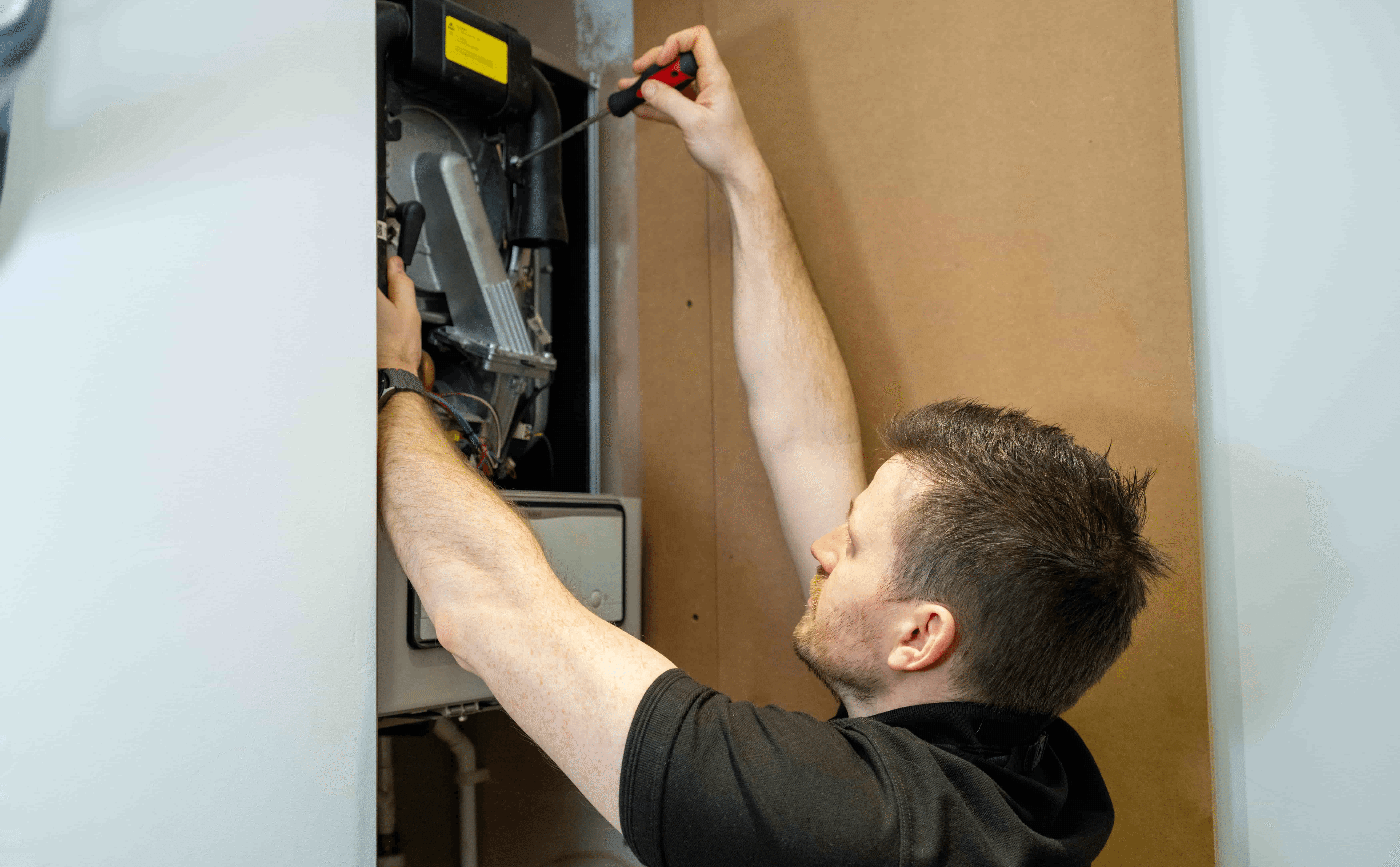 boiler installation in north london being carried out by a gas safe registered engineer