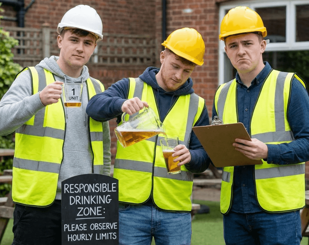 british lads drinking responsibly