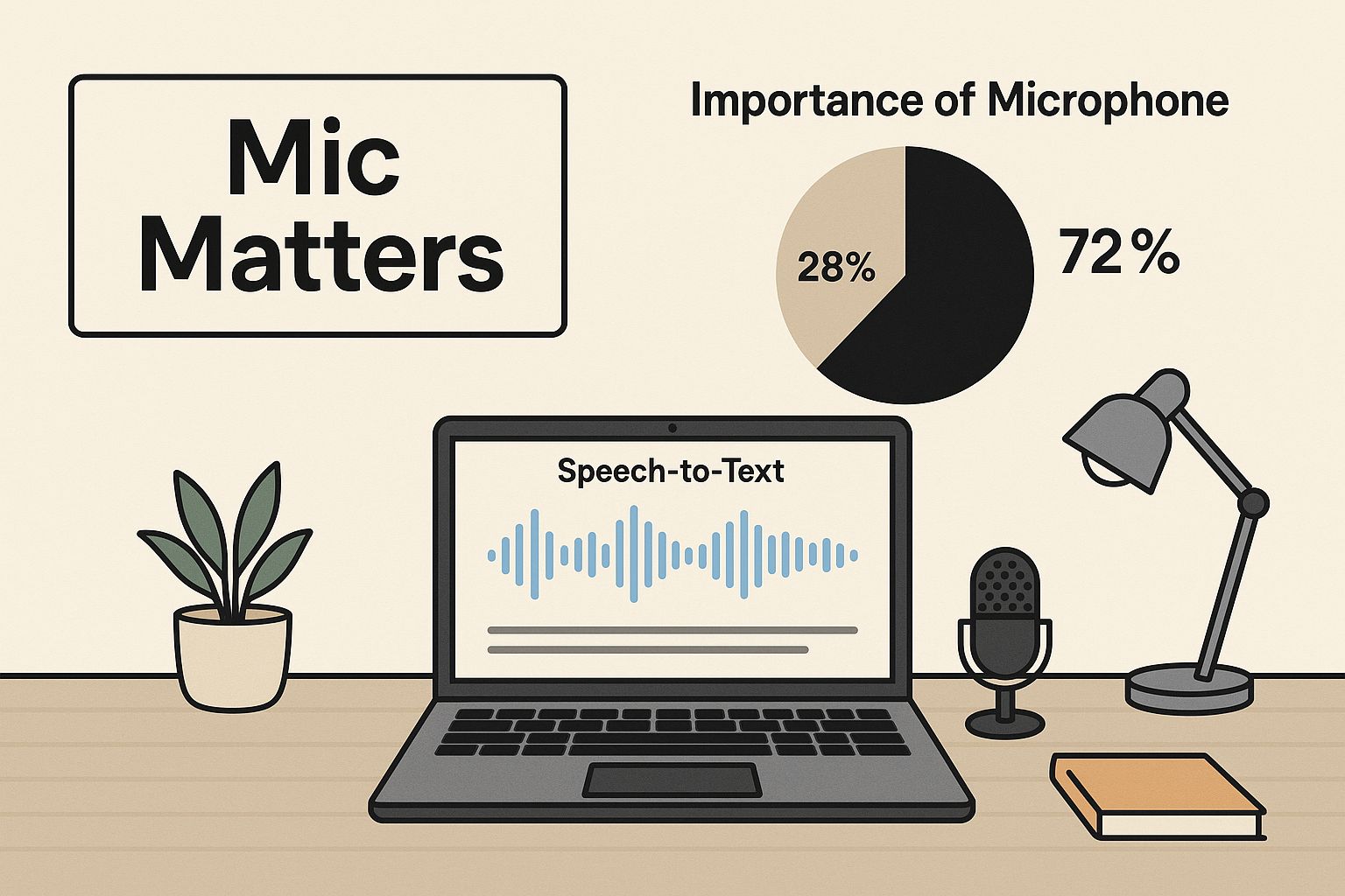 Infographic about microphone for dictation