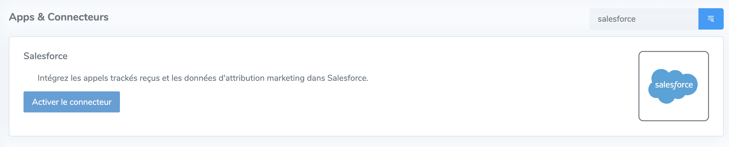 Installation connecteur Salesforce