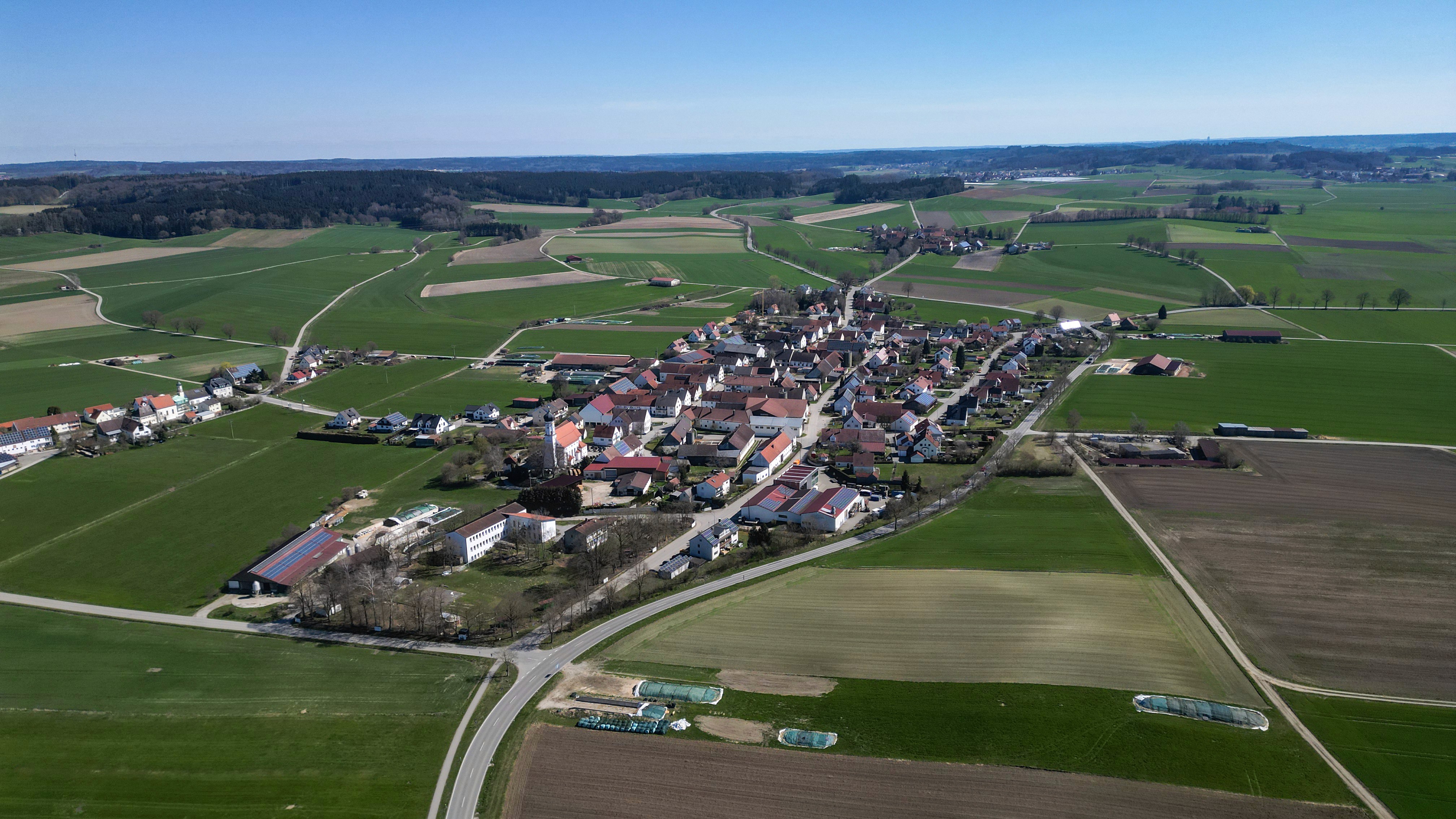 Aerial Shot Luftaufnahme  von Häder Dinkelscherben