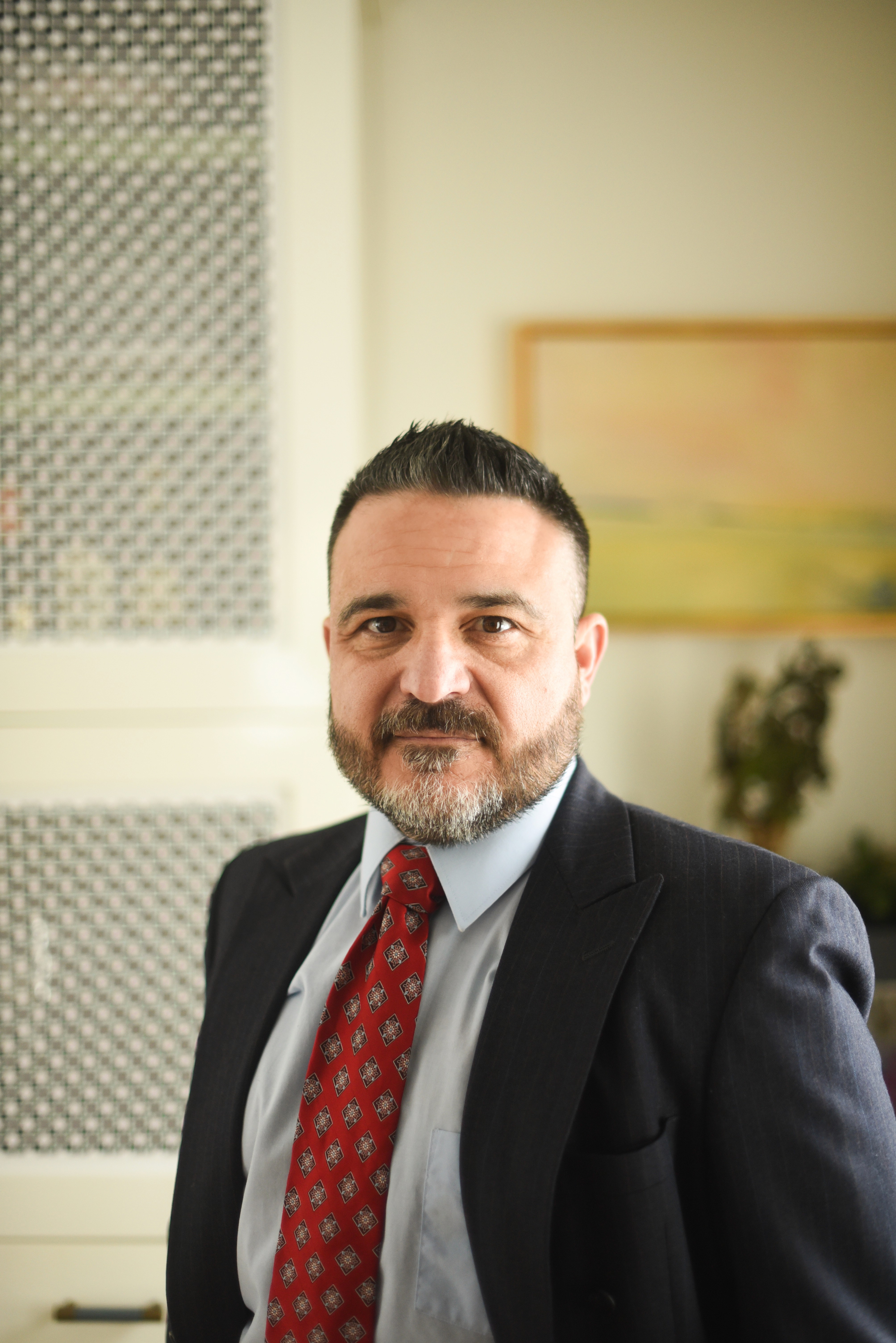 Male lawyer looking forward