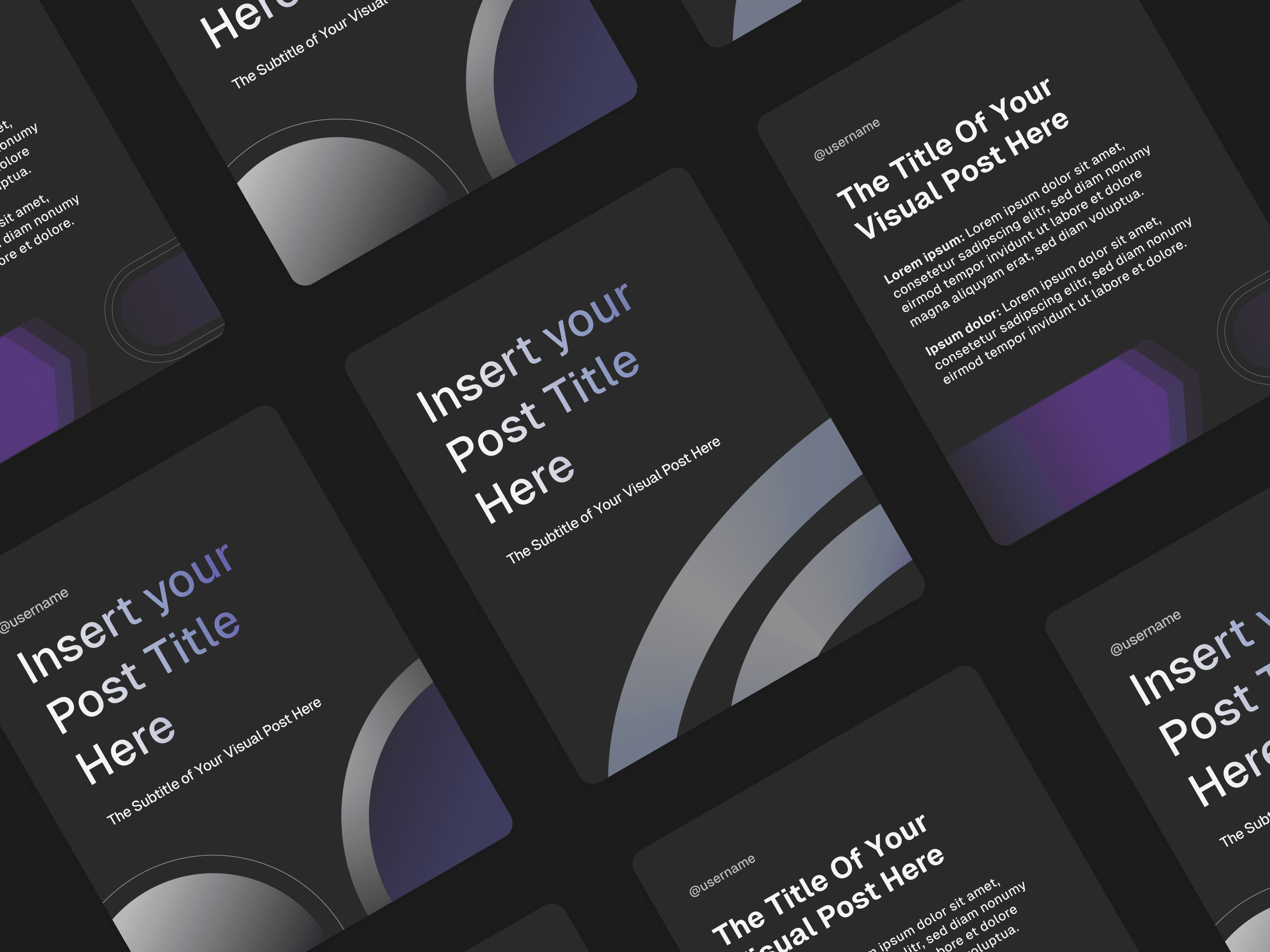 Dark gray gradient template