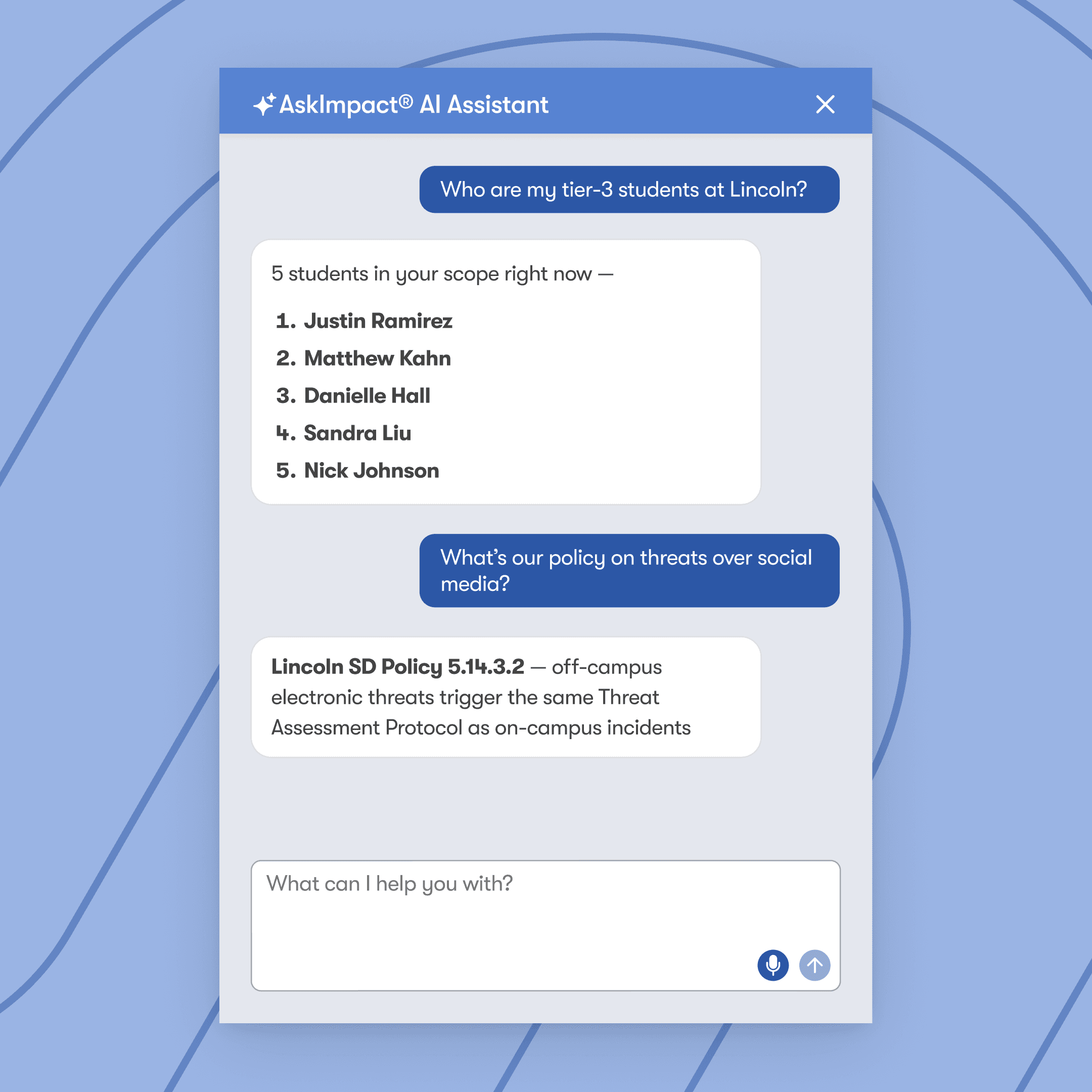 An image showing Impact Suite software solution of compliance and training where a school staff member can see tall the tasks they need to complete and all the tasks they have completed