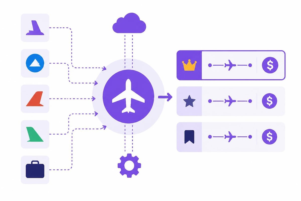 Flight search comparison process