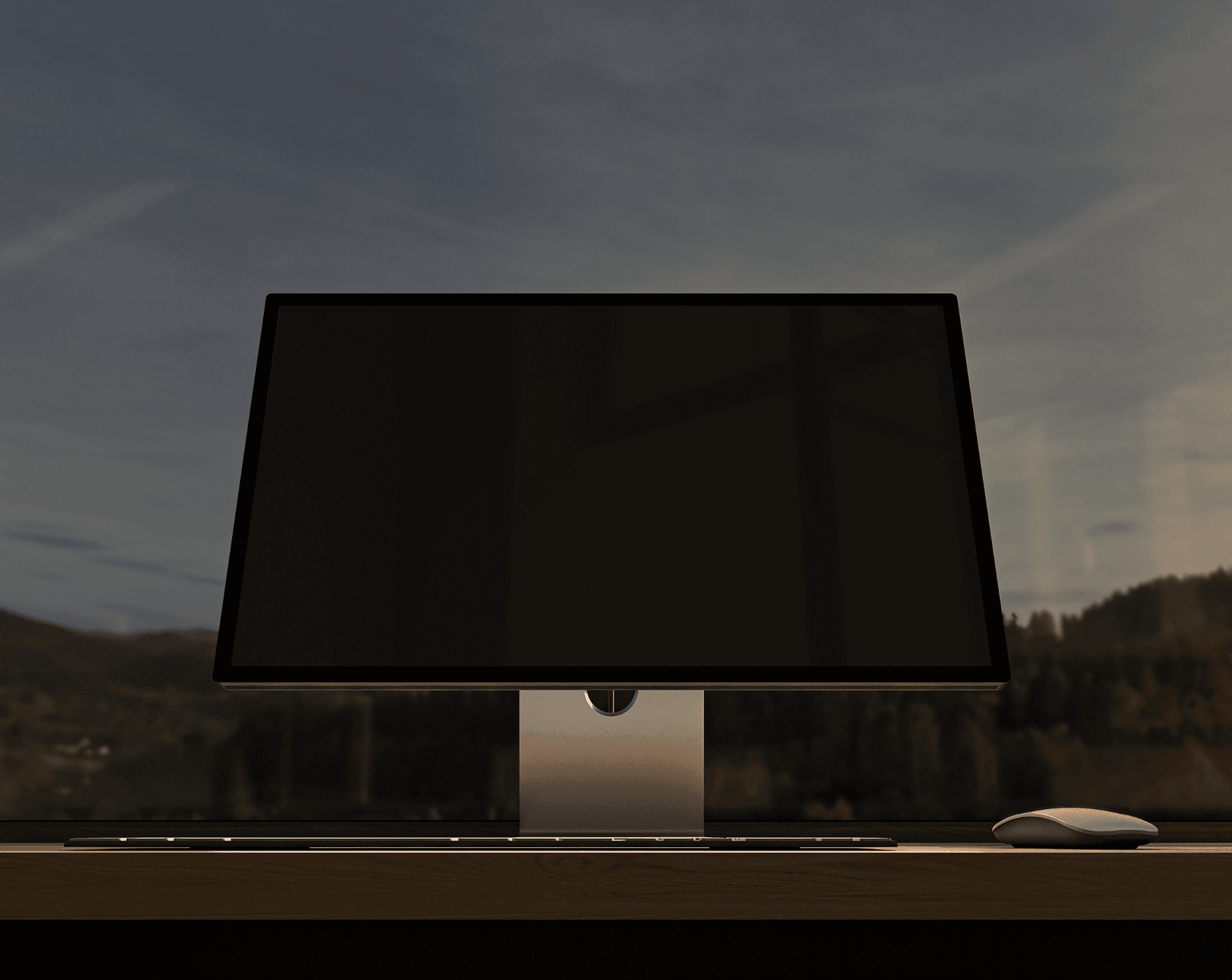 Willow dusk low-angle desktop SaaS UI mockup in dark workspaceWillow dusk low-angle desktop SaaS UI mockup in dark workspace