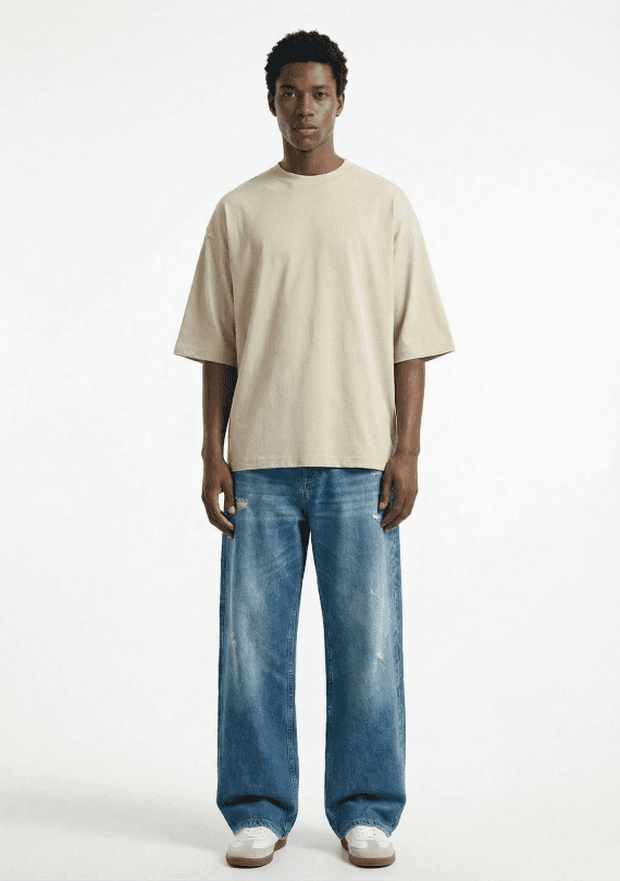 Essential Sand Oversized T-Shirt