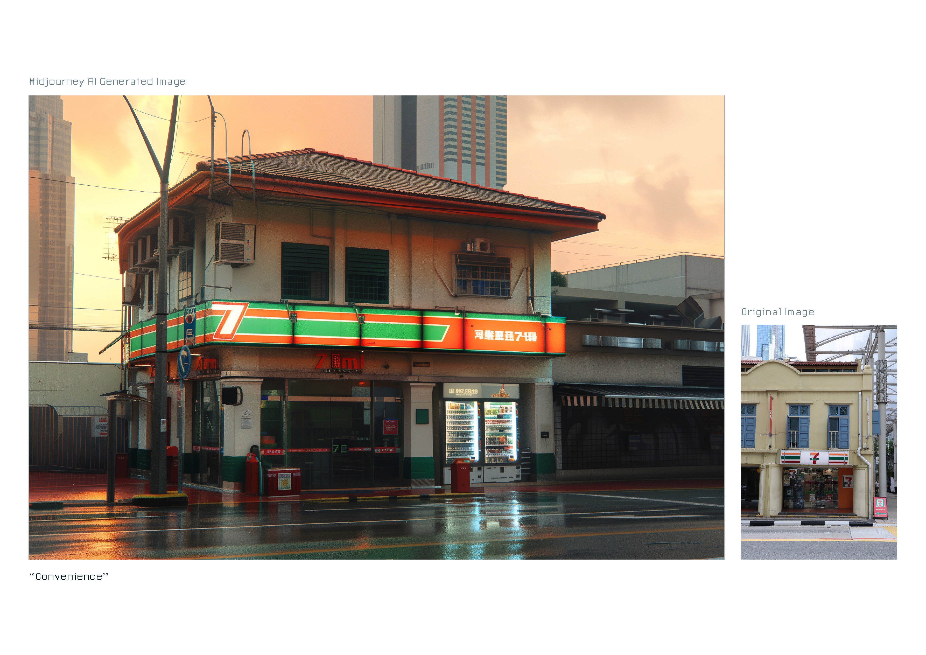 A 7-11 convenience store in the old days