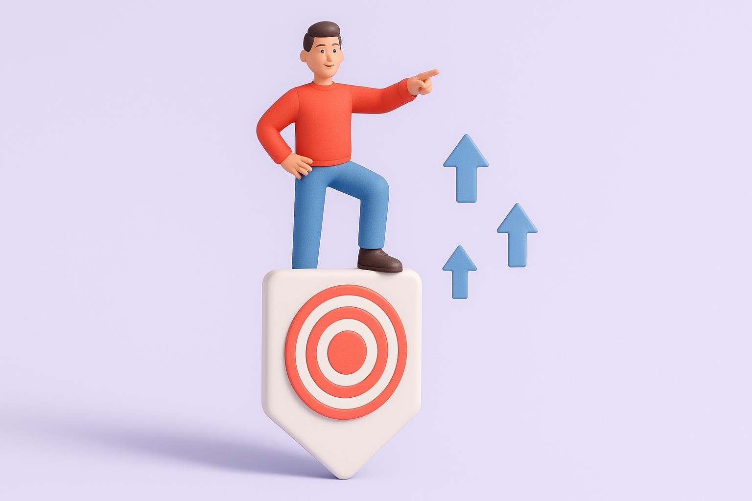 Founder driving goal clarity illustration