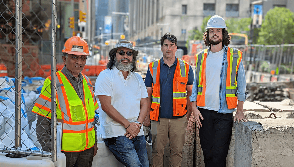 SRE Staff posing on site.
