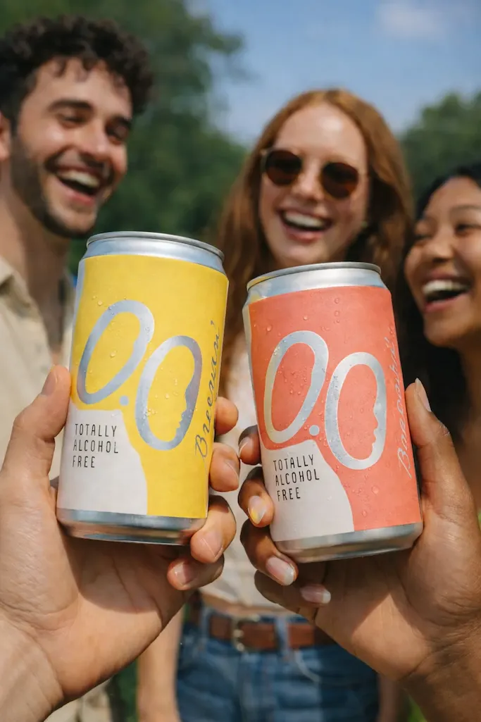 alternativa alcohol-free beverage showcased in lifestyle setting highlighting Amazon sales growth and brand performance results