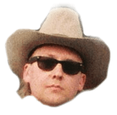 Hank Bleus head as a divider
