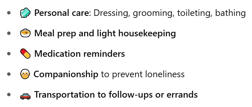 Types of Home Care Support: