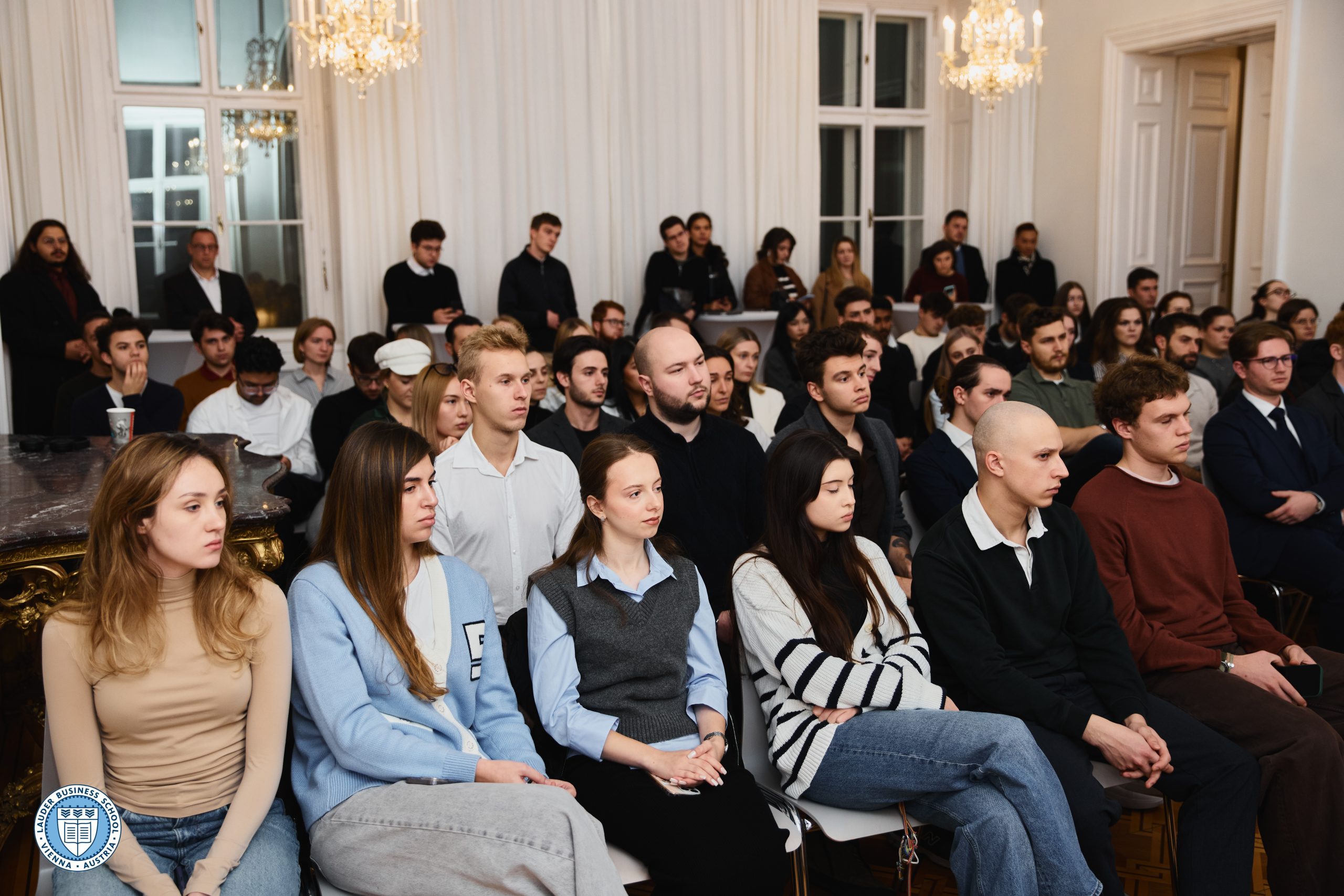 Students listening to  Dr. Omri Bergman, Head of Strategy & Operations for Central and Eastern Europe at Google, and Guest lecturer at LBS