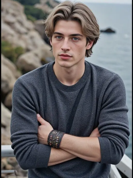 ai boy generator grey outfit stylish handsome boy