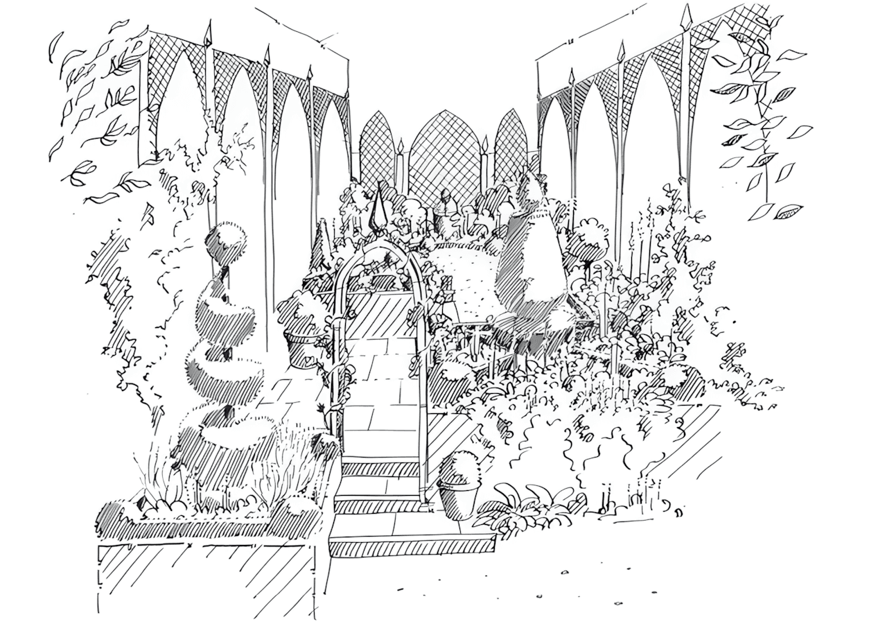 Glass of white wine held on a table