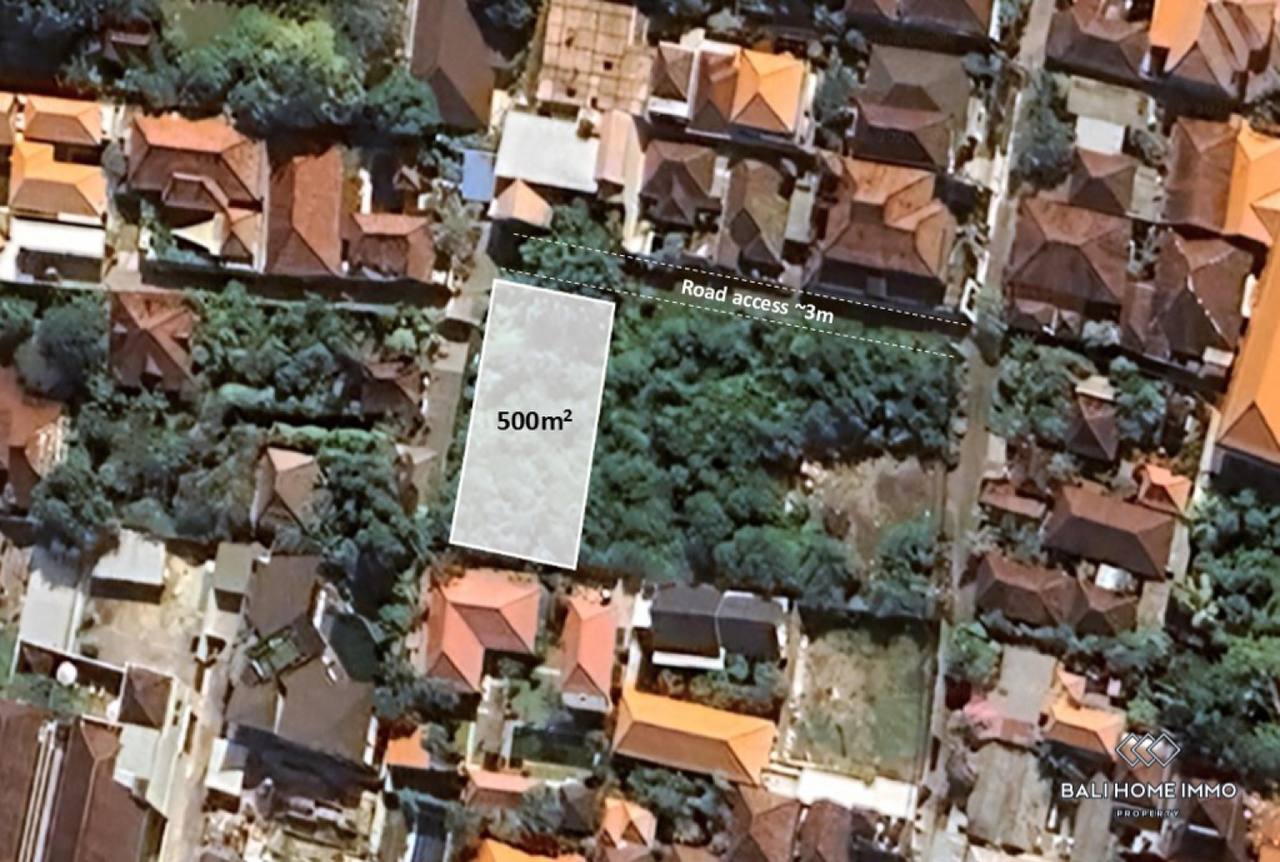 Land plot 500 m² in Sanur, Leasehold 