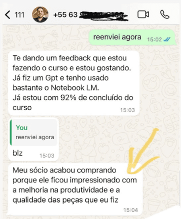 Depoimento de aluno 1