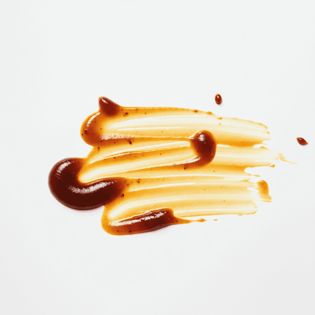 A smear of barbeque sauce.