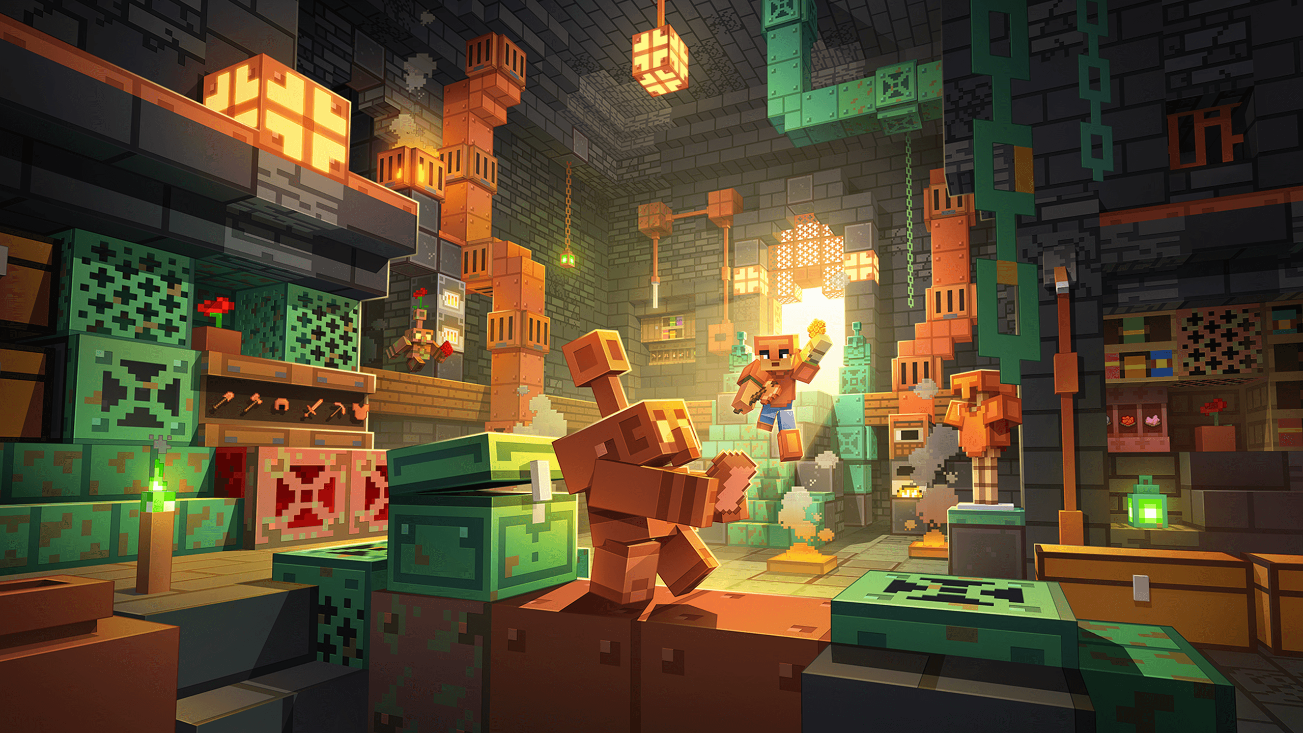 Close-up of lush, dark green leaves, some glossy and wet, against a muted background.