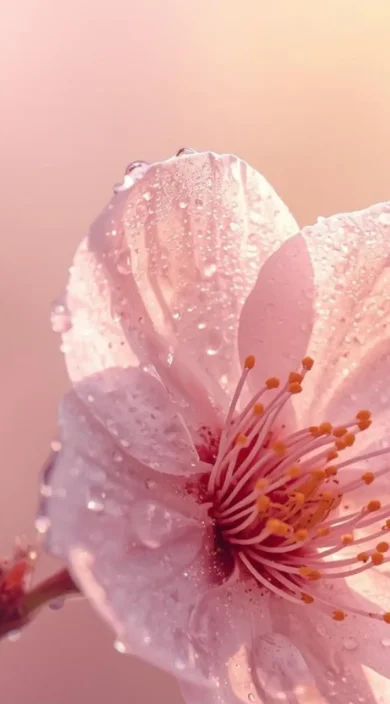 Masaż transbukalny w Belleza Beauty w Rzeszowie – różowy kwiat jako tło zabiegu naturalnego liftingu twarzy