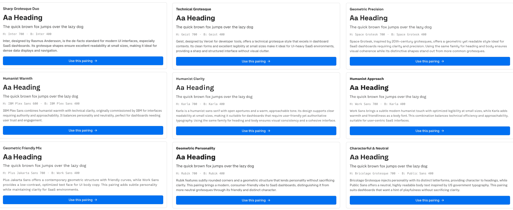 Comparison between interface typography hierarchy and editorial typography hierarchy