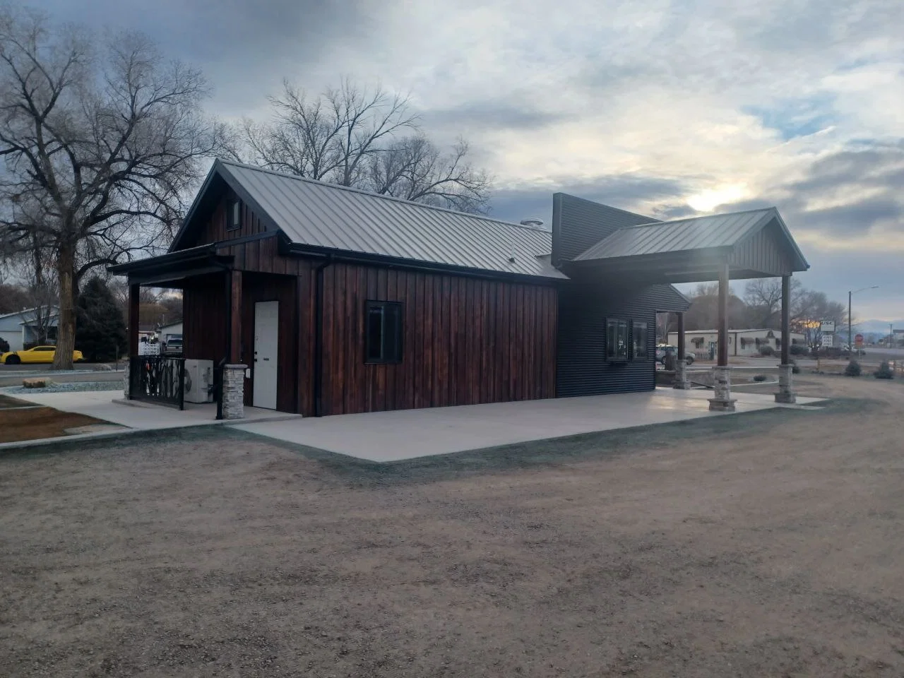 Light commercial building drafting project — Java Hut coffee shop Western Slope Colorado