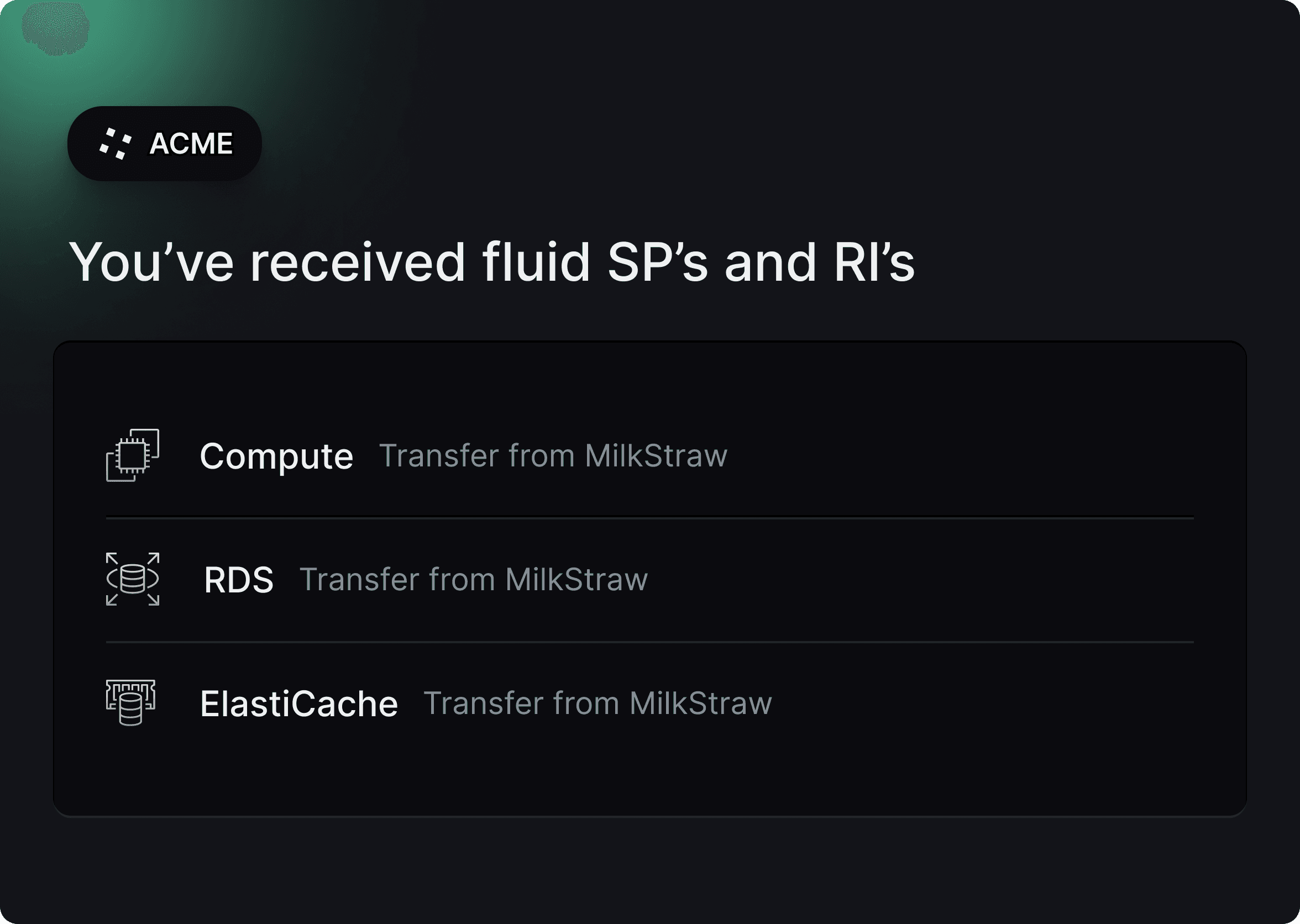 Milkstraw receives detailed transfer of savings plans and reserved instance with AI