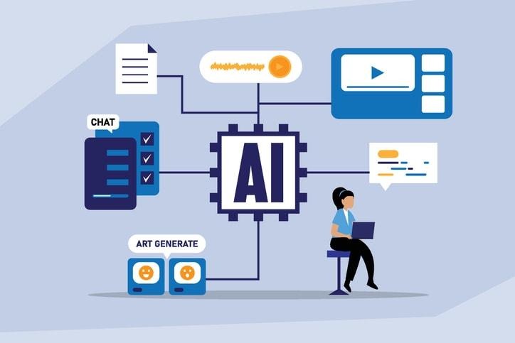 A comparison chart illustrating the differences between agentic AI and generative AI.