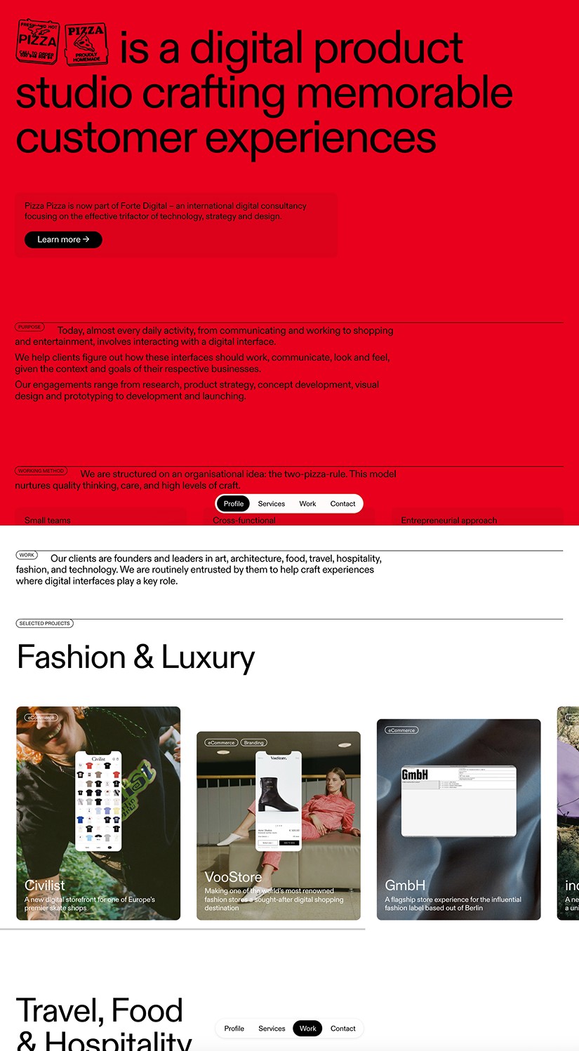 Best portfolio site - pizzapizza