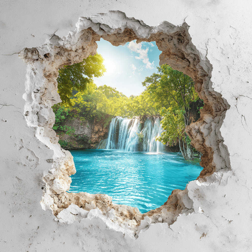 Single tree in a field with light rays.