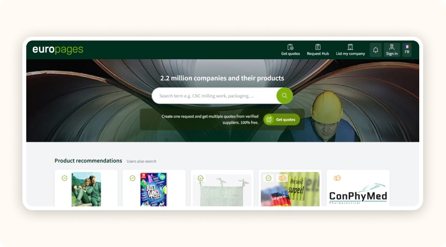 europages homepage