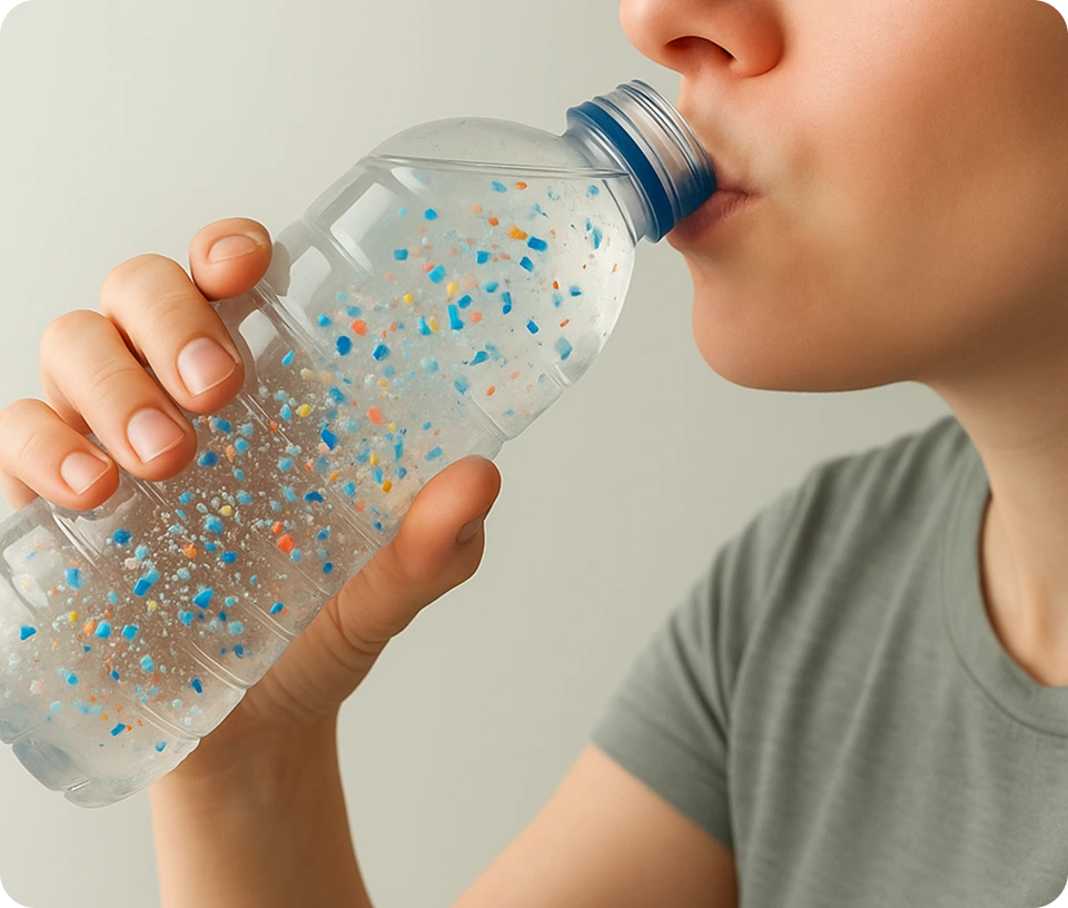 Drinking microplastic