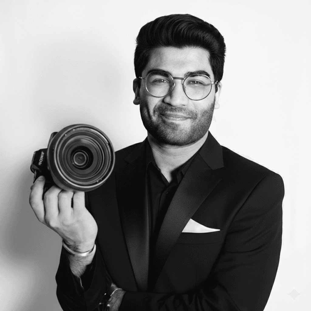 Photographer holding a camera