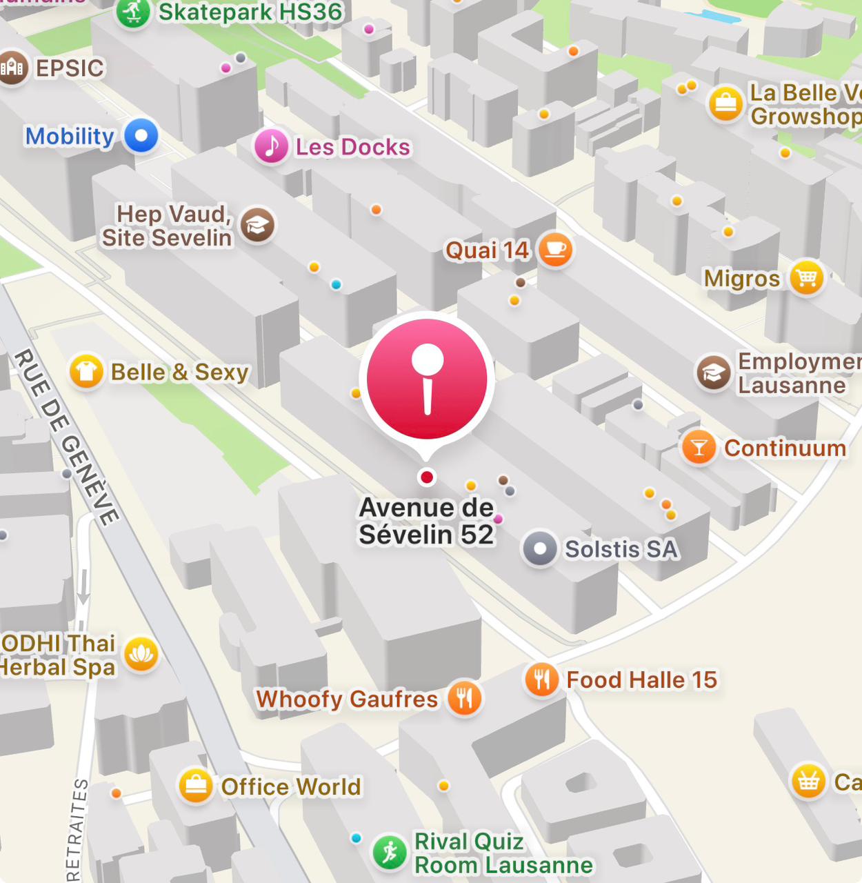 Avenue de Sévelin 52 location on Google Maps