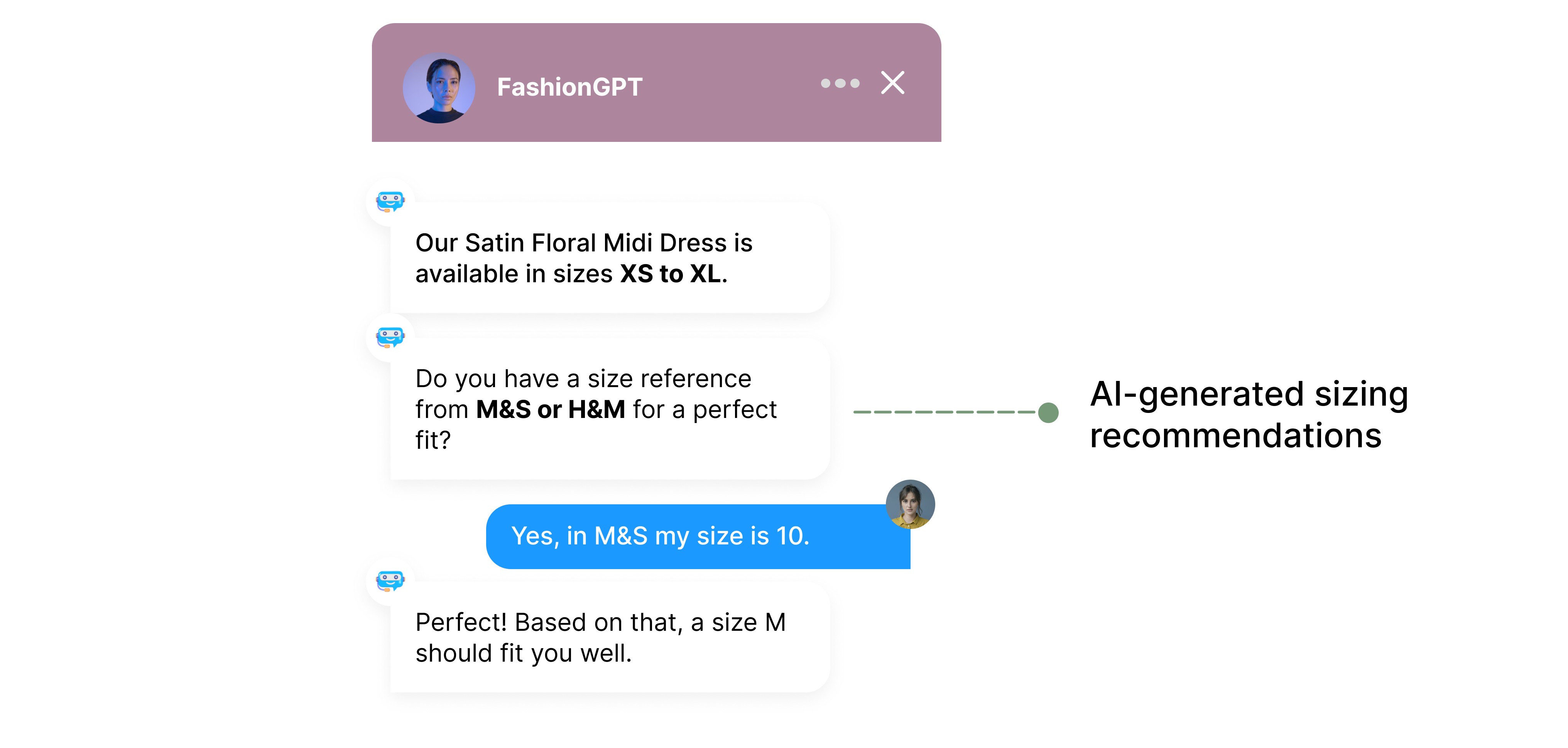 Top ai chatbots like Verifast AI are capable of giving AI Generated Sizing recommendations