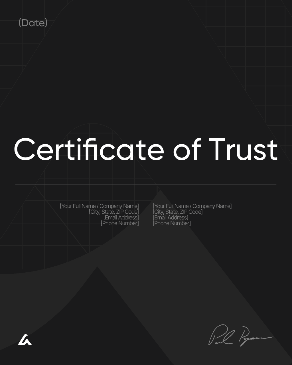 Certificate of Trust