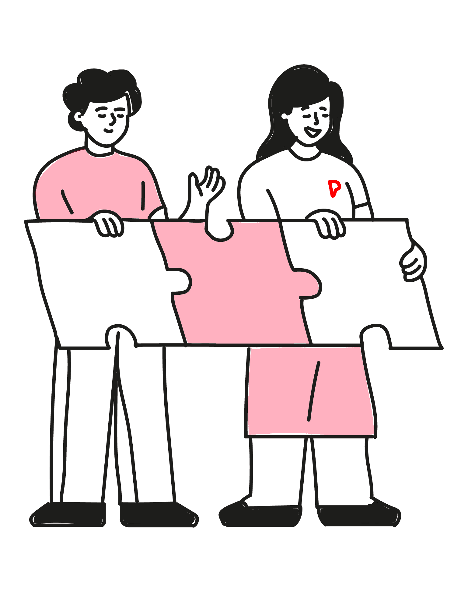 illustration de collaboration entre un élève et un tuteur