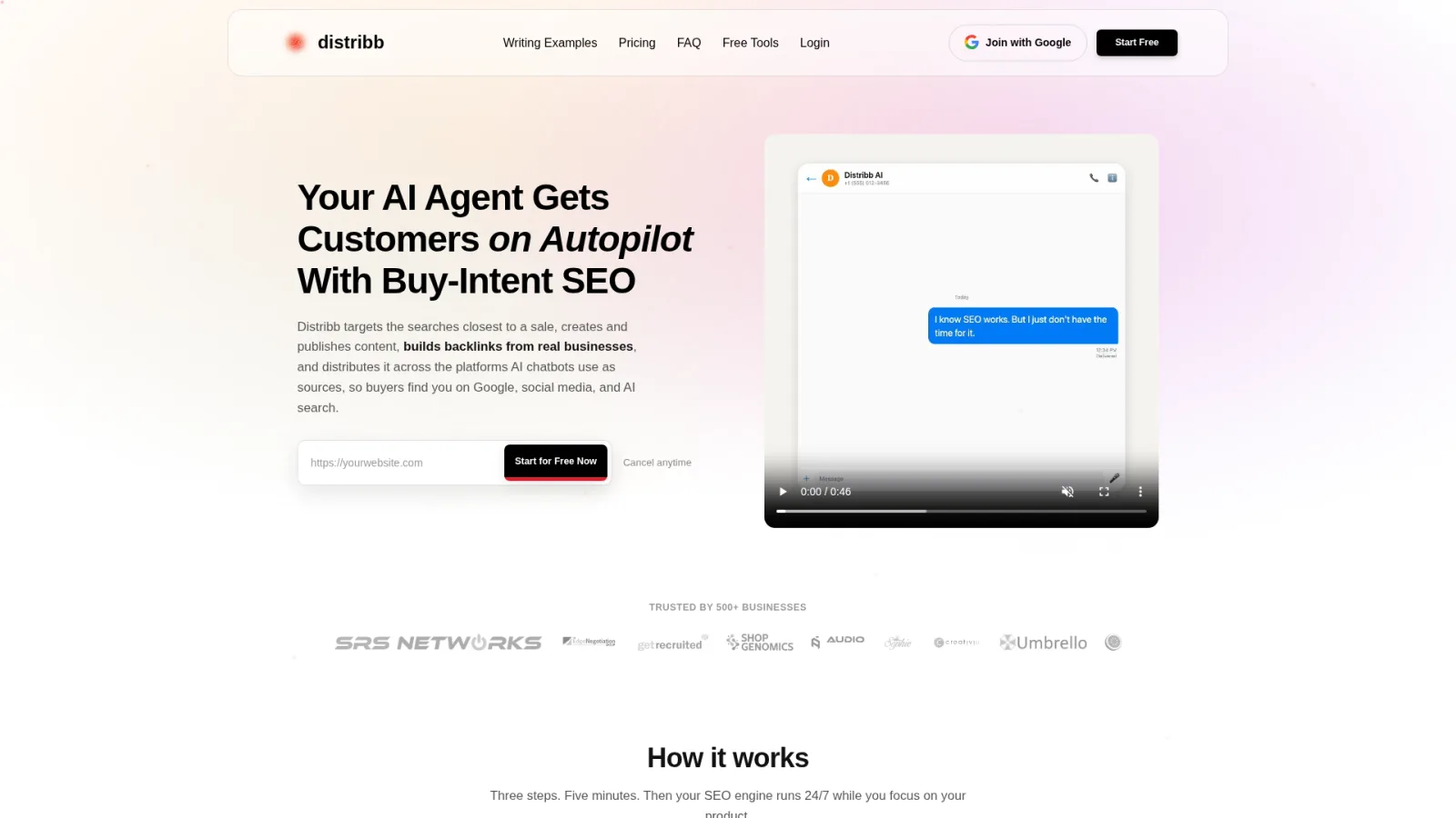 Distribb homepage