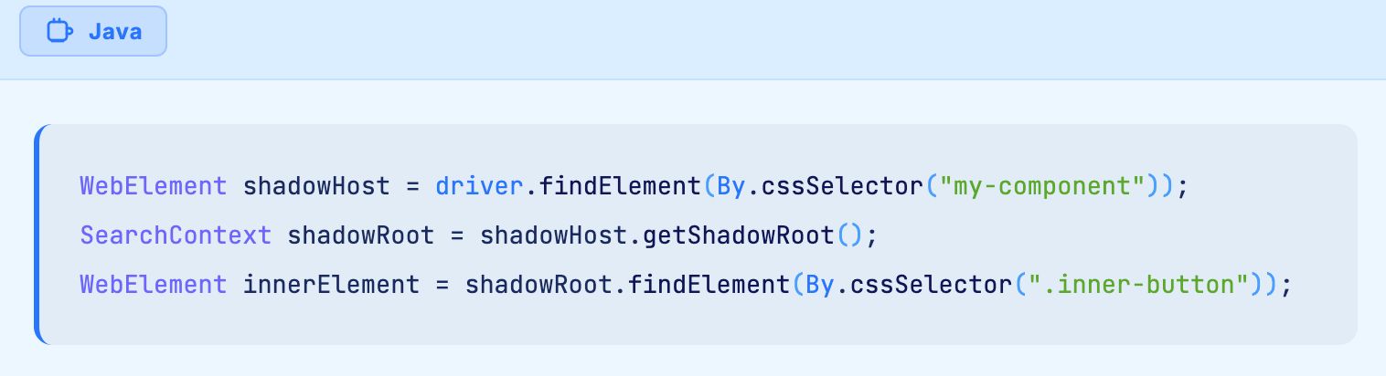 Handle Shadow DOM