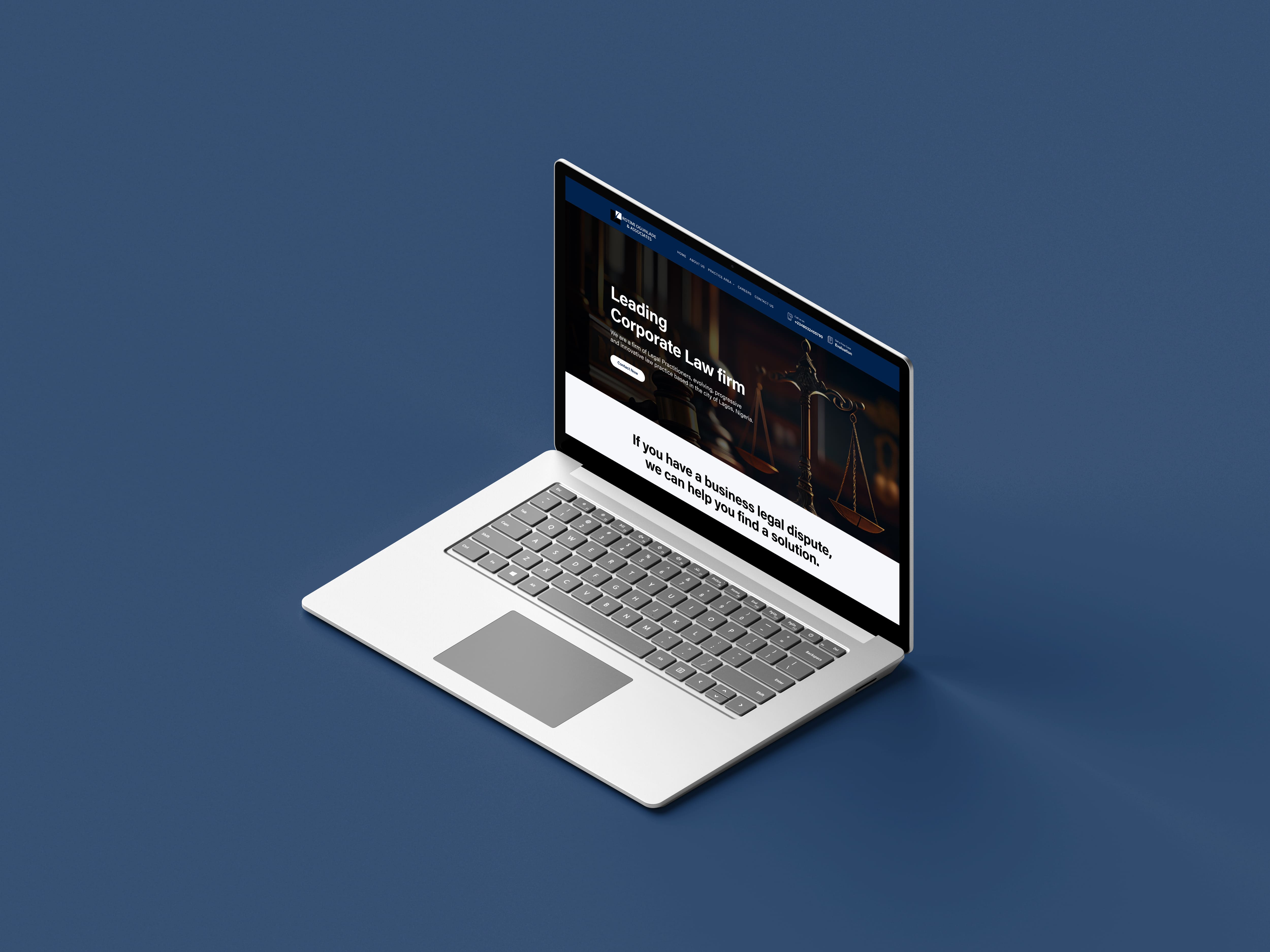 Project showcase laptop mockup