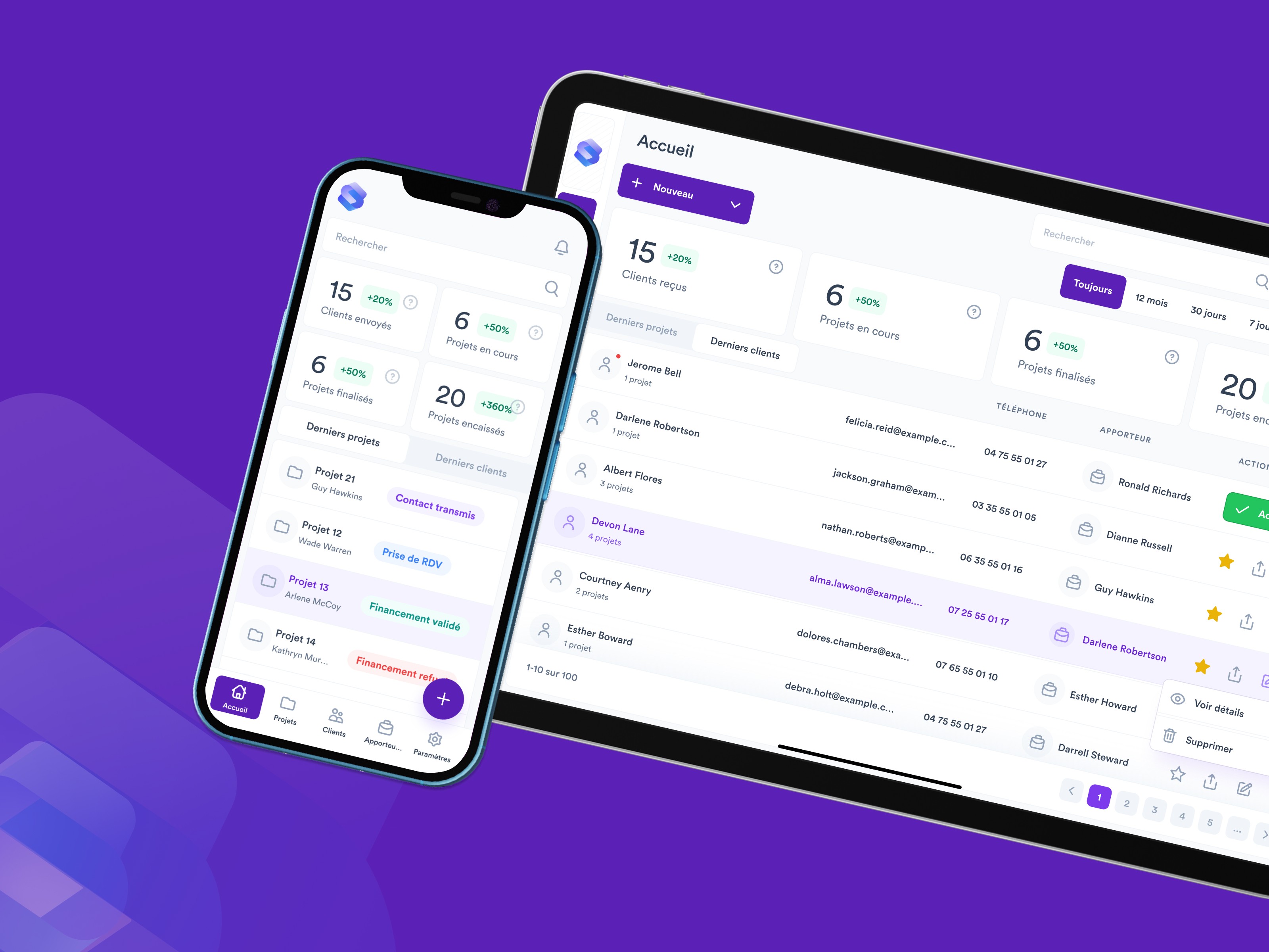 Mobile and tablet view of the shooga app