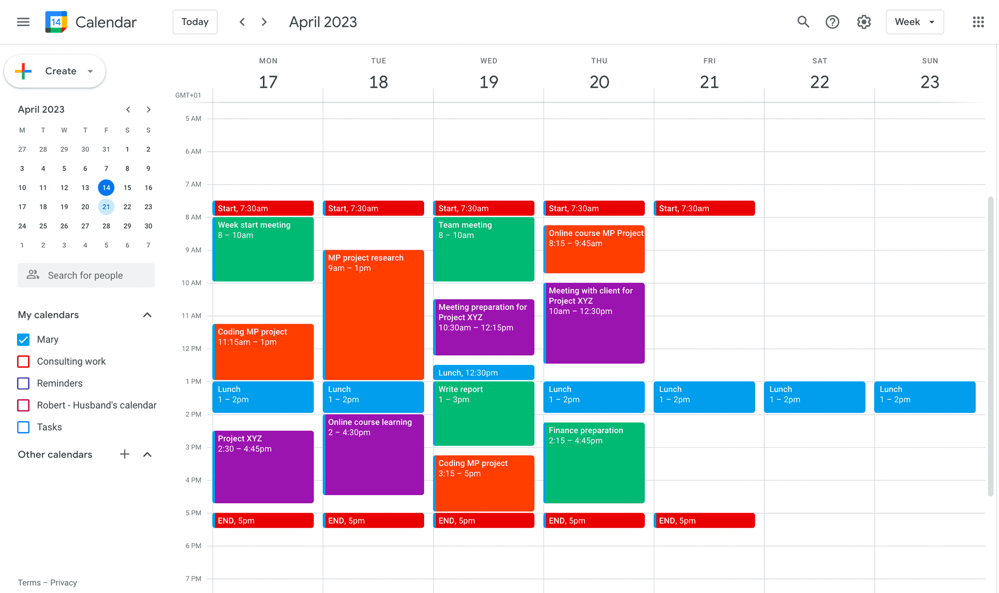 Google calendar