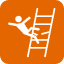 Icon of a person falling from a ladder.