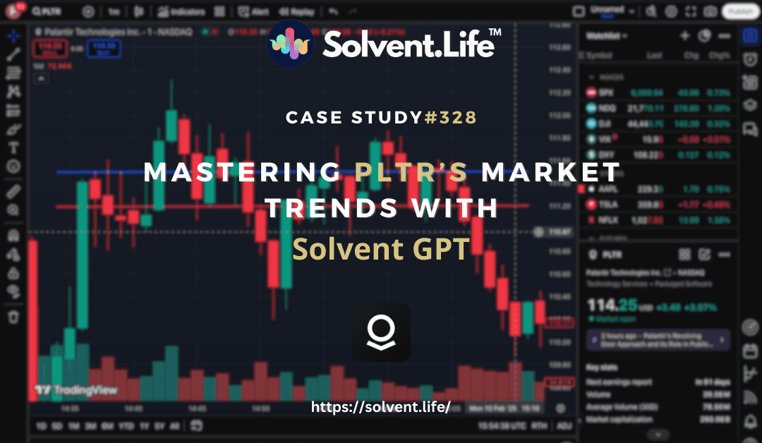  PLTR stock chart showing a sharp downtrend predicted by Solvent GPT for a successful intraday trade.